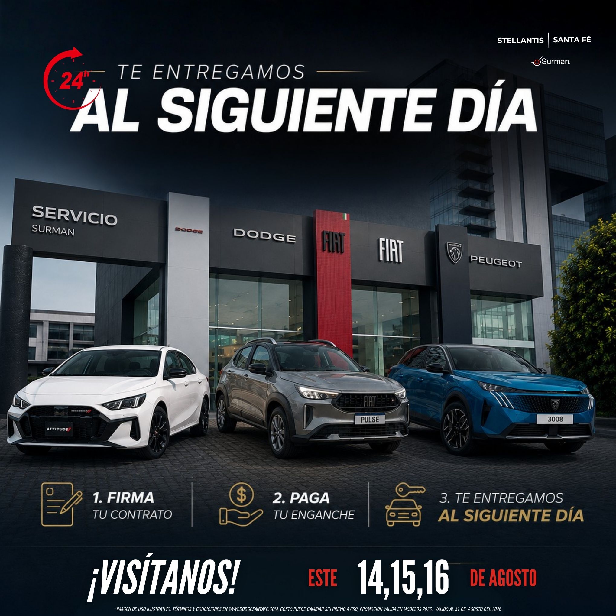 Entrega de vehículo al siguiente día en Stellantis Santa Fe